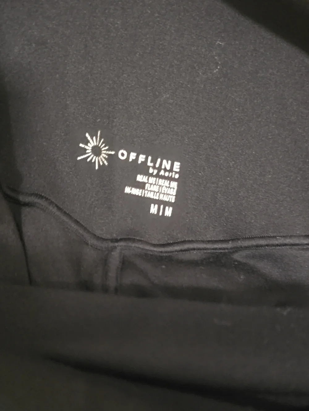 OFFLINE By Aerie Real Me High Waisted Crossover Flare Legging Medium Black